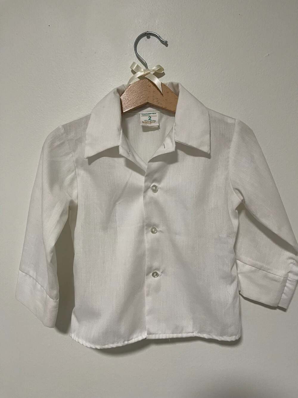 Toddle Time JCPenney Button-Down Shirt Size 2 White Long Sleeve Collared